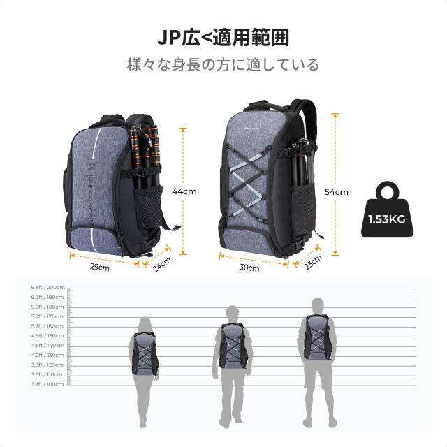 K＆F Concept カメラバック カメラリュック リュックサック バックパック 大容量 2気室 おしゃれ nikon canon Sigma Tamron sonyなどカメ_6