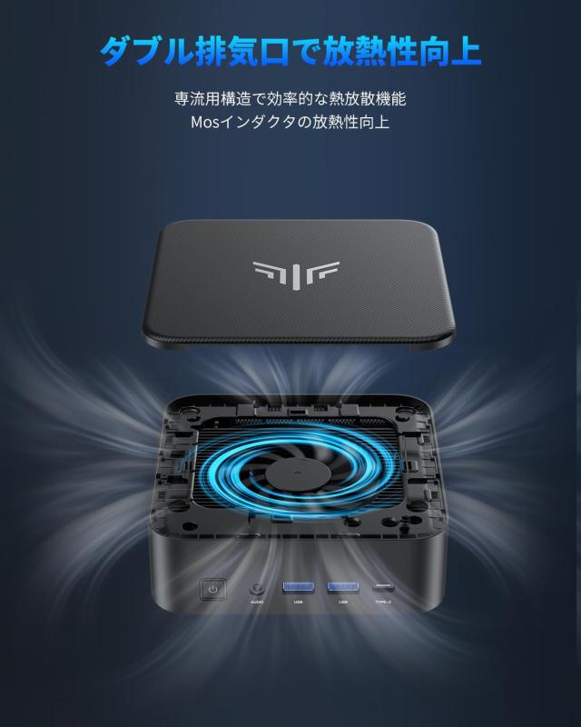 2025新版】 NIPOGI ミニpc AMD Ryzen 5 7430U (6C/12T最大4.30GHz) ミニpc