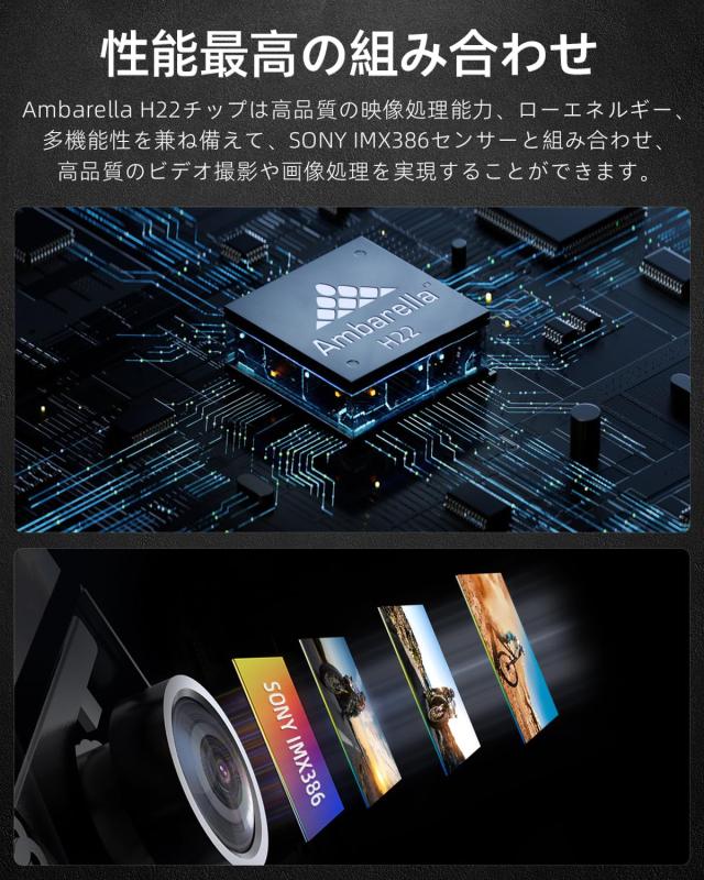 XTU S6 アクションカメラ 4K 20MP【Ambarella H22 CPU＆SONY IMX386 センサー】アクションカム SuperSmooth手ぶれ補正4.0 スポーツカメラ_1