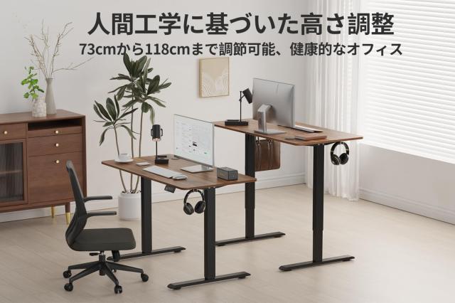 Anovara 昇降デスク 電動 昇降式デスク 電動昇降デスク 幅120cm 奥行