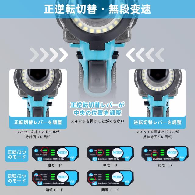 2025新型 バッテリーなし】 マキタ互換品 インパクトレンチ 18v 充電式