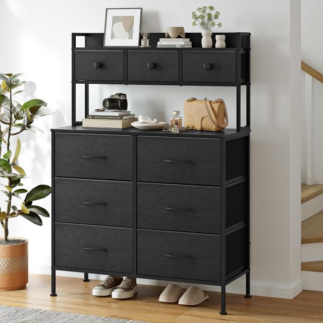 SINNONAKA 2段棚タンス 9杯ハイチェスト 収納チェスト・ドレッサー