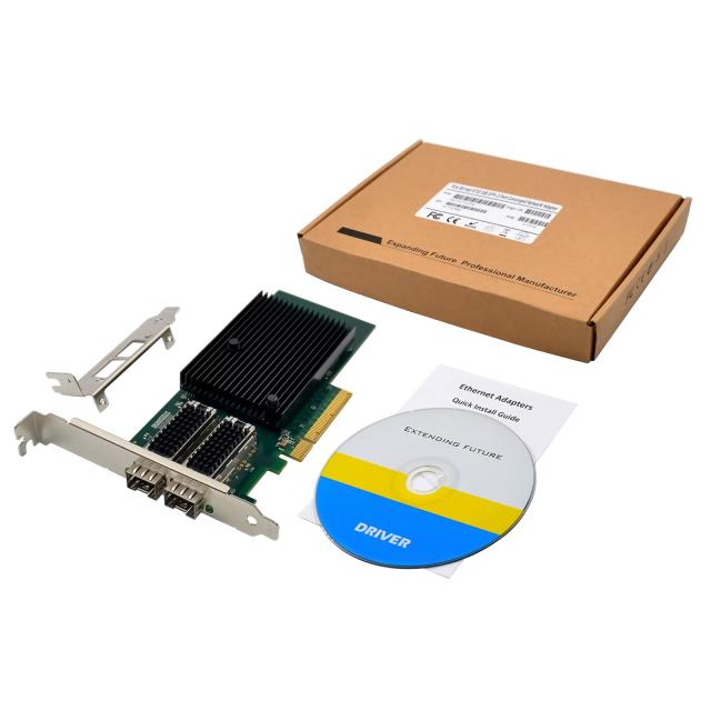 GLOTRENDS ST7218 2ポート10G SFP+イーサネットカード、Intel X710コントローラ、PCIE 3.0 X8インターフェイス、Windows 11/10/Windowsサ_8