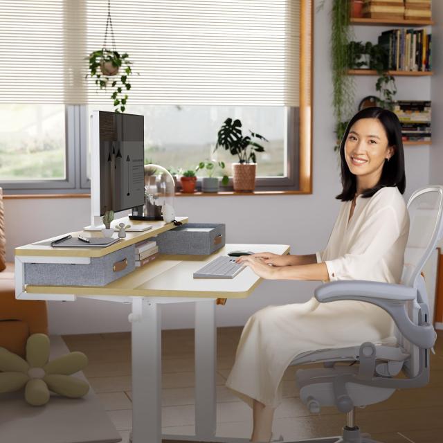 Claiks 昇降デスク 引き出し付き スタンディングデスク 電動 Claiks 昇降デスク 引き出し付き スタンディングデスク 電動