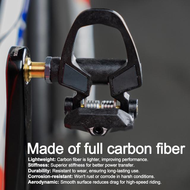 Thinvik ビンディングペダル フルカーボン チタン合金 クリップレス