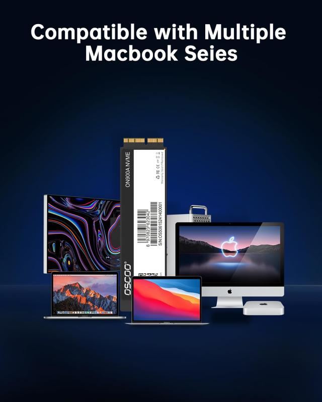 OSCOO 512GB NVMe SSD MacBook専用 ？ 最大読取速度2100MB/s、PCIe Gen3.0x4 M.2 内蔵型SSD、MacBook Air（2013〜2017）、MacBook Pro（201_5