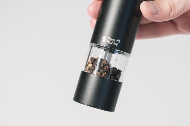 ラッセルホブス 電動ミル 充電式 ソルト＆ペッパー 岩塩 胡椒 スパイス 粗さ調節可能 ミニ 2本セット ブラック 7942JP-BK_4