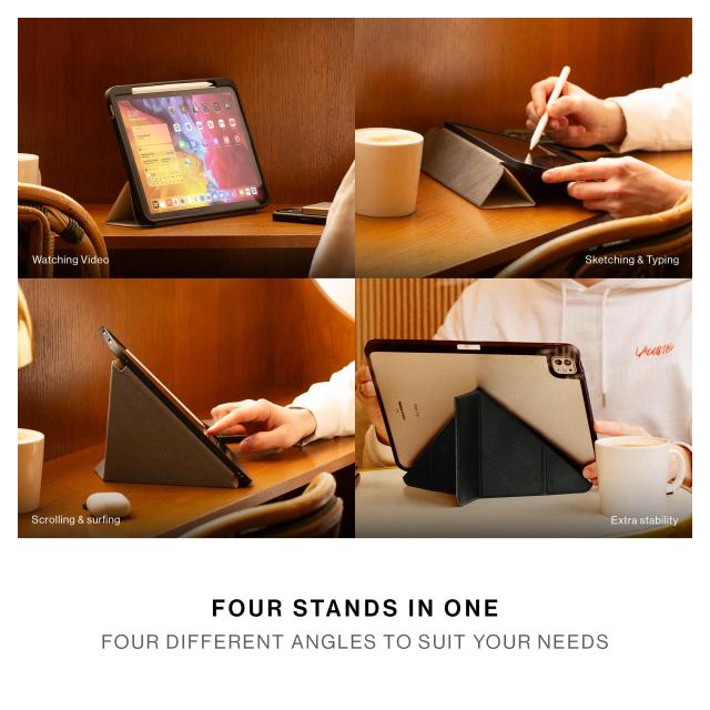 Native Union Active Case for iPad ？ 軽量で耐久性のある4-in-1スタンドケース（マットTPUバック）？ Apple Pencilホルダー付き ？ 自動ウ_2