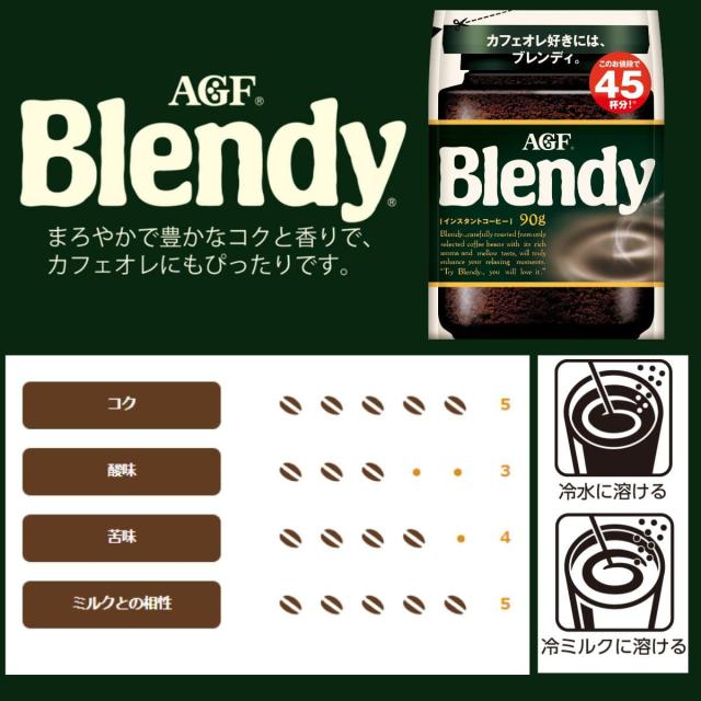 Amazon.co.jp限定】AGF ブレンディ インスタントコーヒー 袋 飲み比べ