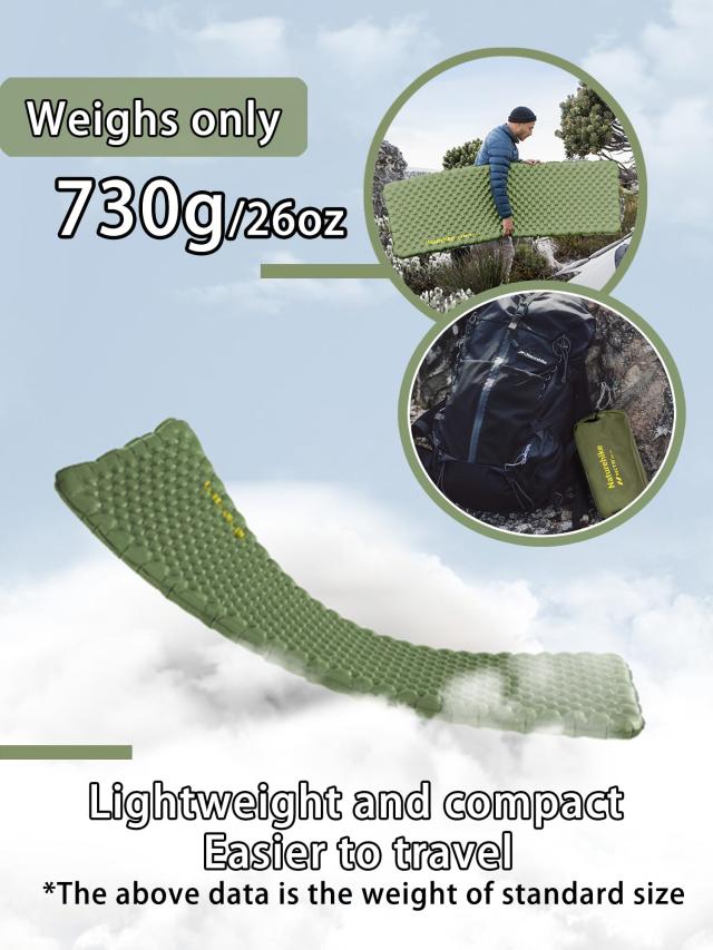 Naturehike エアーマット 高R値4.6 厚さ8cm -20℃対応 540g超軽量 携帯便利 4シーズン 耐摩耗性 20Dナイロン 防潮防湿 保温耐寒 コンパク