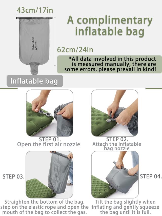 Naturehike エアーマット 高R値4.6 厚さ8cm -20℃対応 540g超軽量 携帯便利 4シーズン 耐摩耗性 20Dナイロン 防潮防湿 保温耐寒 コンパク