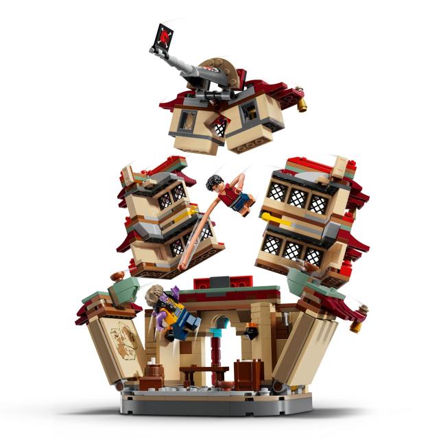 レゴ(LEGO) ワンピース アーロンパークの戦い ルフィ ウソップ ナミ アーロン チュウ 五重塔 手配書 おもちゃ 玩具 誕生日 プレゼント ブ_2