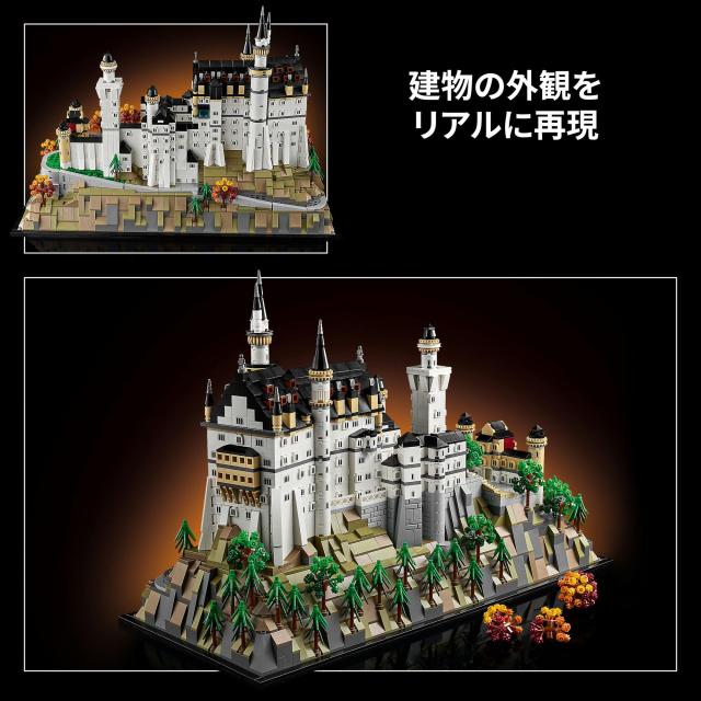 レゴ(LEGO) アーキテクチャー ノイシュヴァンシュタイン城 おもちゃ 玩具 誕生日 プレゼント ブロック 男性 女性 インテリア オシャレ フ_5