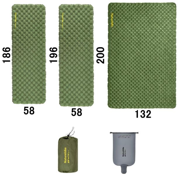 Naturehike Tuye エアーマット SGS認証 R3.2~8.8 約500g超軽量 厚手8~12cm -30℃以上対応 コンパクト 八層保温 ミイラ連結可能 インフレ