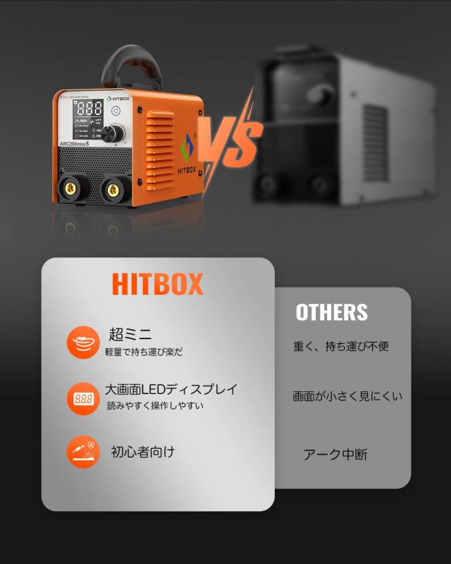 HITBOX アーク溶接機 小型 100V専用 160A 被覆アーク溶接 LIFT TIG 1台