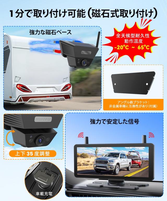 AUTO-VOX Solar5 新開発 ソーラー 太陽光発電 強力磁気 ワイヤレス