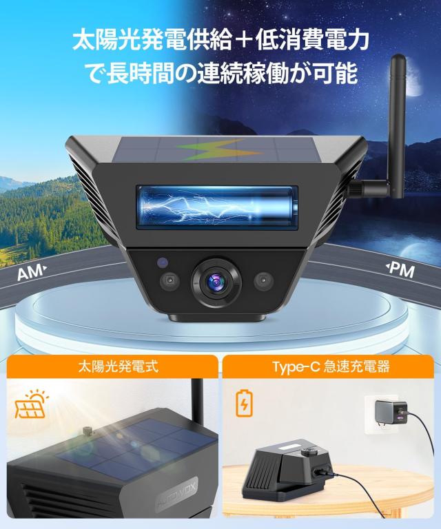 AUTO-VOX Solar5 新開発 ソーラー 太陽光発電 強力磁気 ワイヤレス