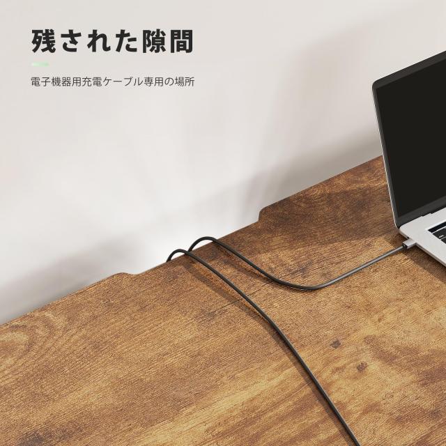 Maihail l字デスク机pcデスク ラック付き パソコンデスク 幅120cm×奥行50cm つくえ 勉強机学習机 左右入替可 布製引き出し付き オフィス_6