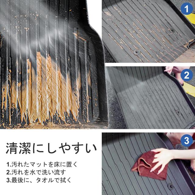 ZUNDUO トヨタ ランクル250 ランドクルーザー250系 7人乗り 専用 フロアマット＆ラゲッジマット 2024年4月〜現行 Land Cruiser 250 3Dフロ