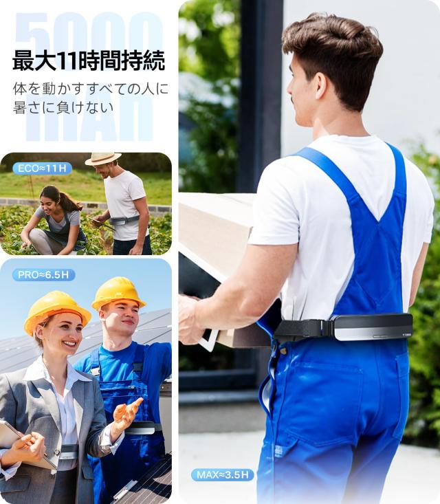 2025 TORRAS 腰掛け扇風機 ベルトファン ウエストファン Amazon | 【2025最強風量＆PCM冷感素材】TORRAS ベルトファン