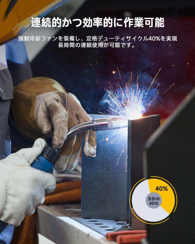 Sefaspe 半自動溶接機 MIG135ノンガス半自動溶接機 100V 200V兼用 1台3役 ノンガスMIG/被覆アーク/LIFT TIGに対応 初心者向け 小型軽量人