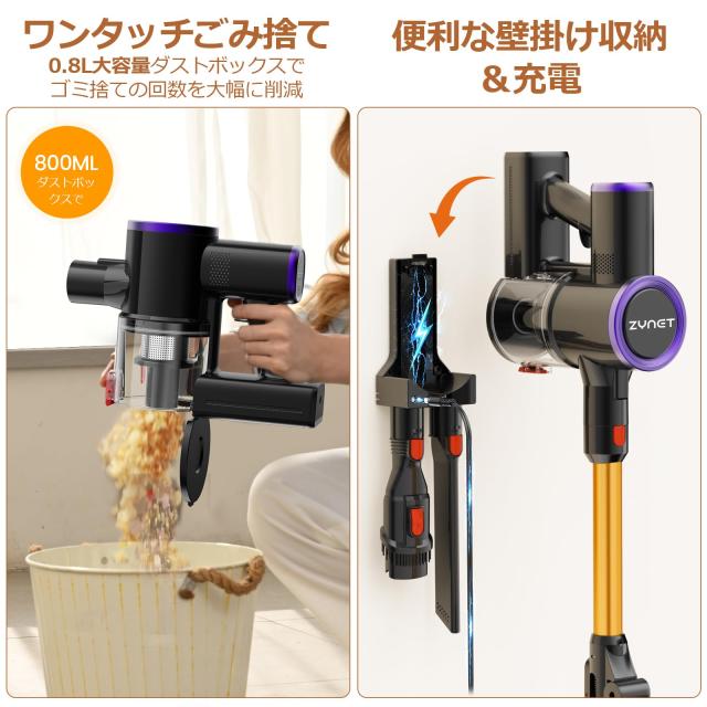 早い者勝ち！　新品未使用　コードレス掃除機 楽天市場】(新品)掃除機 コードレス Zynet S9【業界初