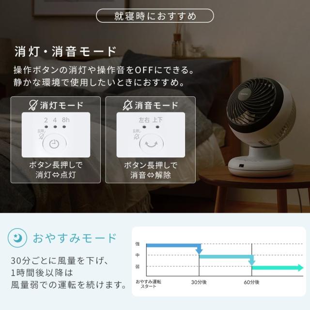 【Amazon.co.jp限定】アイリスオーヤマ サーキュレーター ACモーター 18畳 上下左右 洗える 分解丸洗い 首振り リモコン付き パワフルコ_3