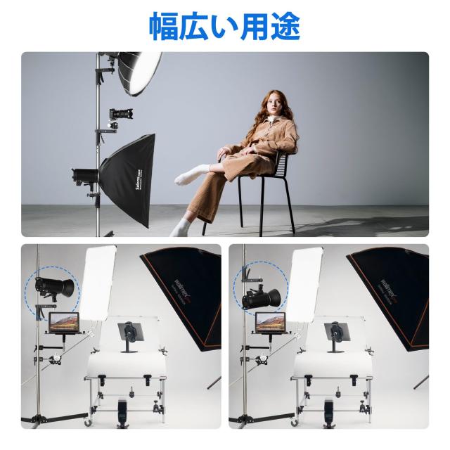 Selens ヘビーデューティーライトスタンド ライトスタンド 撮影 43cm 