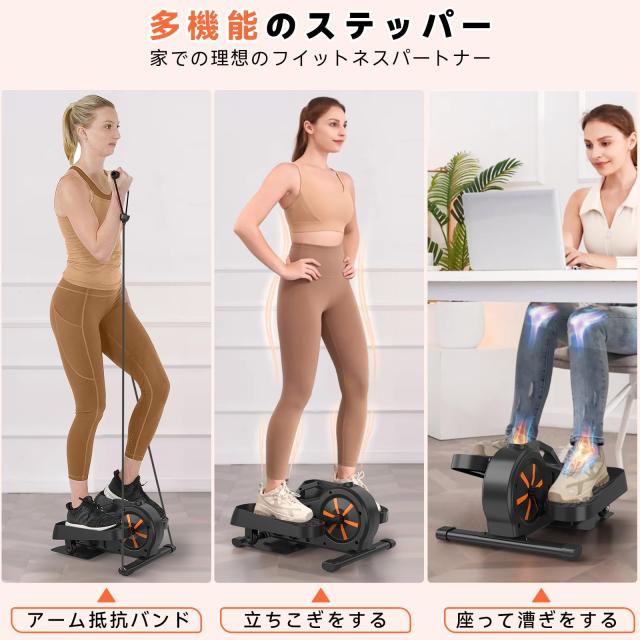 ステッパー ルームバイク 立・座の2way エクササイズ エアロバイク 有