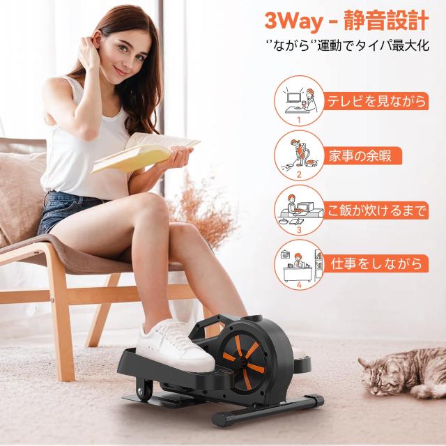 ステッパー ルームバイク 立・座の2way エクササイズ エアロバイク 有