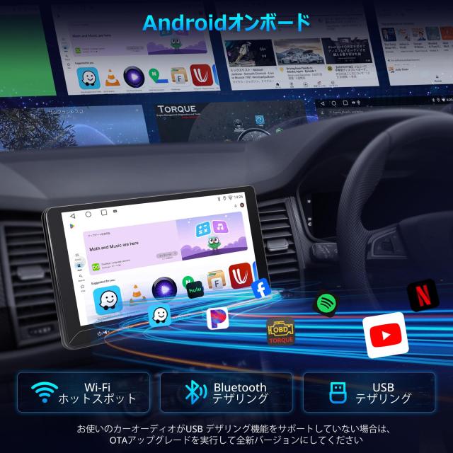 ATOTOLIFE A5L 10インチオーディオ一体型 Androidカーナビ、2DIN