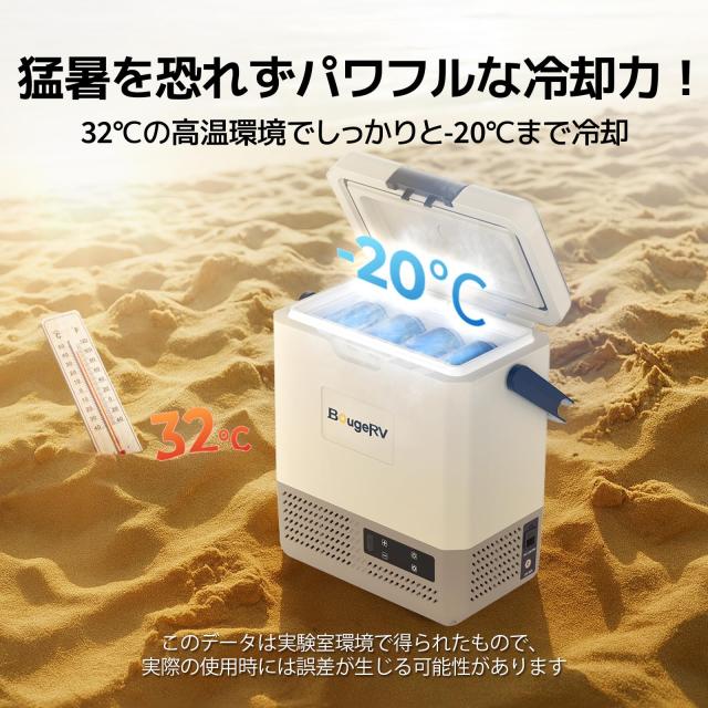 【急速冷凍＆173Whバッテリー付属】BougeRV ポータブル冷蔵庫 小型 9L -20℃〜20℃ 冷凍冷蔵対応 軽量 静音 省エネ 大型ハンドル付き ア