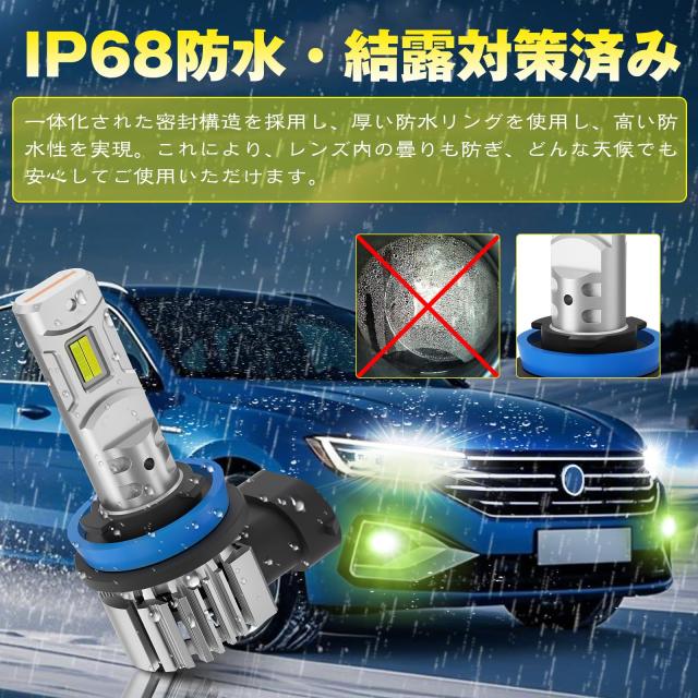 2025年超爆光16000LM】Perrace h8 led フォグ 2色切り替え 爆光 h11