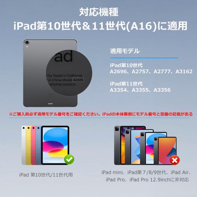 QERDAOYI マジックキーボード 2025 iPad 第11世代11 インチ A16 ＆iPad第10世代10.9インチ（A2696/A2757/A2777）に対応 日本語配列 高精度_1