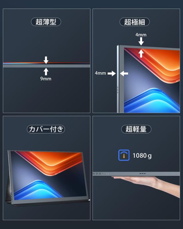 モバイルモニター EVICIV 18.5インチ 4Kモバイルディスプレイ ゲーム 