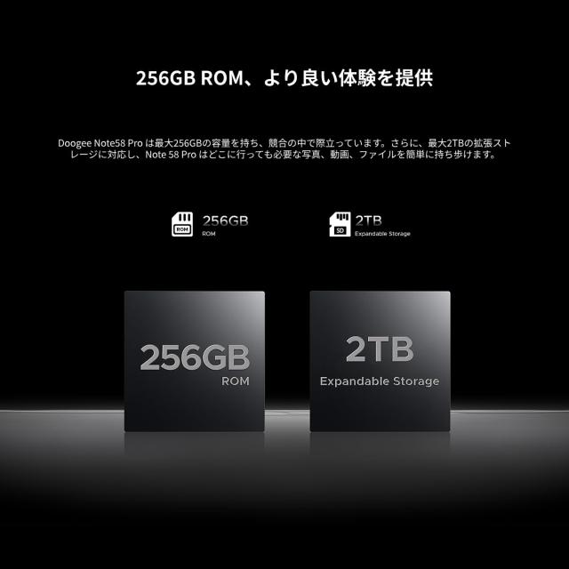 DOOGEE Note 58 Pro スマホ 本体 Android 15 SIMフリー 32GB+256GB 2TB