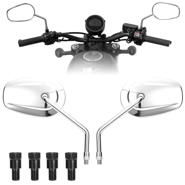 KEMIMOTO バイク ミラー 10mm 左右セット汎用 オフロードミラー 角 Amazon | KEMIMOTO バイク ミラー 10mm 左右セット オフロードミラー