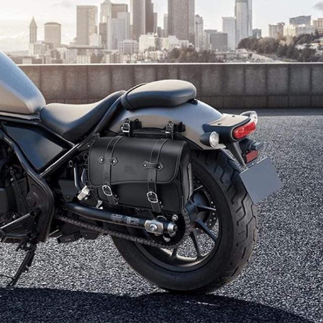KEMIMOTO バイク サイドバッグ 10L 盗難防止ダイヤルロック付き バイク用 サドルバッグ レブル250 サイドバッグ汎用 防撥水 ドリンクホル_1