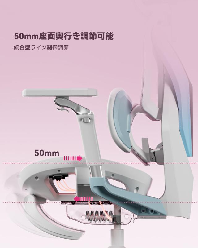 AutoFull(オートフル) G7 オフィスチェア デスクチェア 人間工学 テレワーク 疲れない 人体工学椅 メッシュチェア 10段階調整背もたれ 3