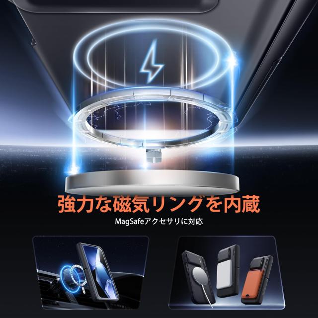 TONGATE for Pixel 9 Pro Fold ケース Magsafe対応、[ヒンジ保護＆ガラススクリーンプロテクター＆カメ