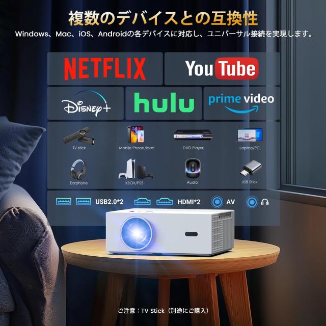 JOWLURK プロジェクター 家庭用 【令和7年4月新登場！30000LM・4K対応