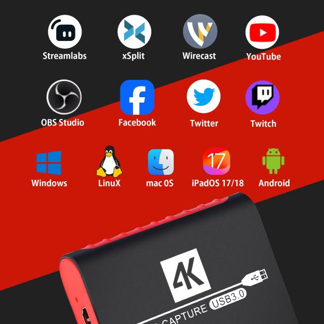 キャプチャーボード USB3.0 ＆ YUY2サポート、1080P 60FPSビデオ録画対応 Switch/PS5/PS4/Xbox/WiiUなどのゲーム機対応、4K@30Hzパススル_6