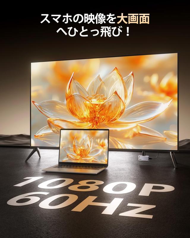 「2025年新登場 世界最小クラス」llano ワイヤレスhdmi 無線 送受信機セット 最大50m無線伝送 日本技適認証取得 1080P/2.4G/5G超低遅延_3
