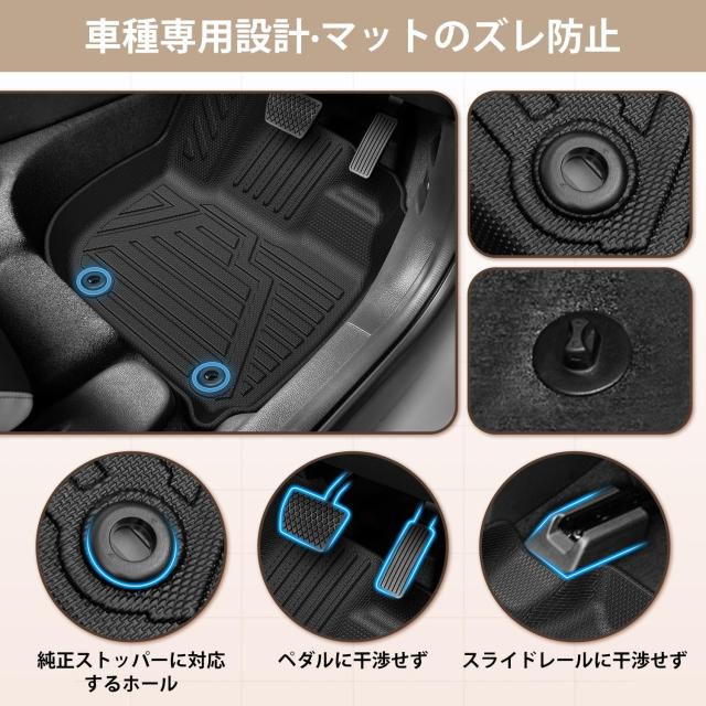 Kotesoto ホンダ 新型ヴェゼル フロアマット＆セカンドマット＆トランクマット ヴェゼル RV系 RV3 RV4 RV5 RV6 カーマット フルセット VEZE_2