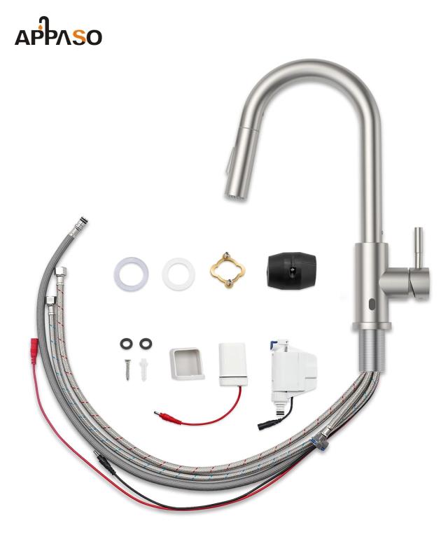 APPASO 自動キッチン水栓、引出し式プレミアム感応式キッチン水栓 APPASOタッチレスキッチン水栓、引出し式プレミアム感応式