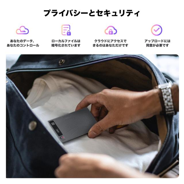 Mobvoi TicNote AIボイスレコーダー 64GBメモリ メモレコーダー ケース