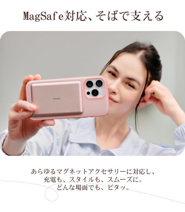 TORRAS iPhone 16 Pro 用 ケース カメラコントロールボタン付き【初夏トキメキタイム・多機能360度回転スタンド】縦横両対応 マグネット_4
