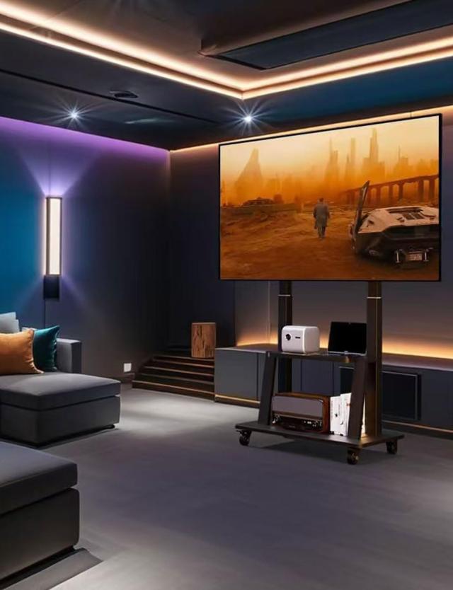 GLWIXY 大型テレビ台 移動式 自立型テレビスタンド ハイタイプ 安定 天