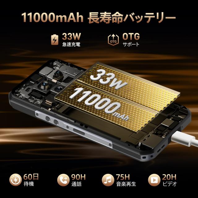 5G対応】OUKITEL WP39 Pro SIMフリー スマホ 本体 タフネススマホ 36GB