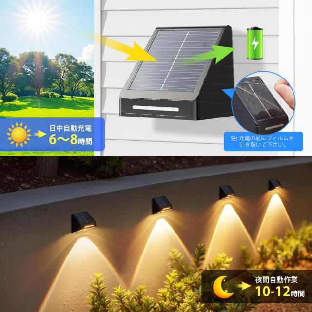 PUAIDA ソーラーライト 屋外 ガーデンライト 【凸レンズ 2色モード IP65防水】 明暗センサー 明るい おしゃれ 飾り 自動点灯/消灯 壁/パ